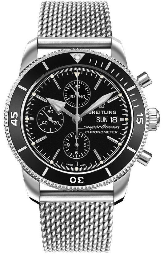 Breitling Superocean Heritage II Chronograph 44 Black Dial Men's Watch A13313121B1A1