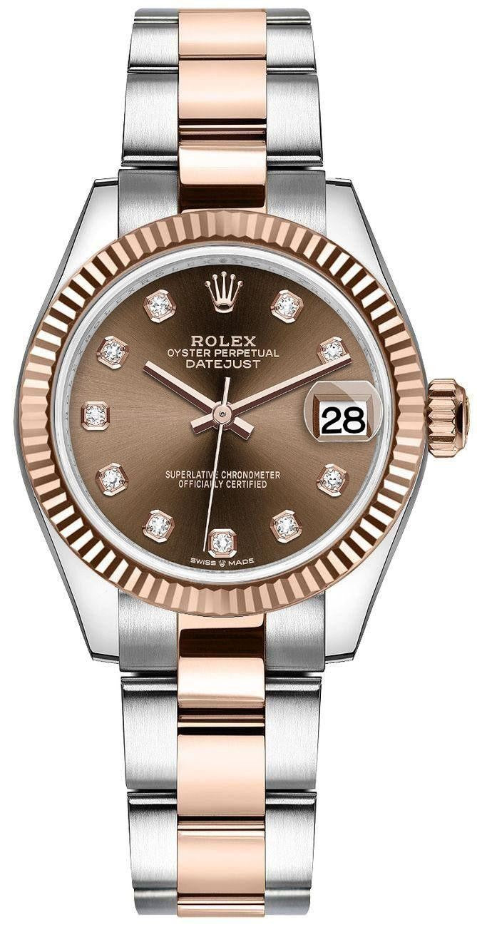 Rolex Datejust 31 Chocolate DIamond Dial Women's Watch 278271-0027