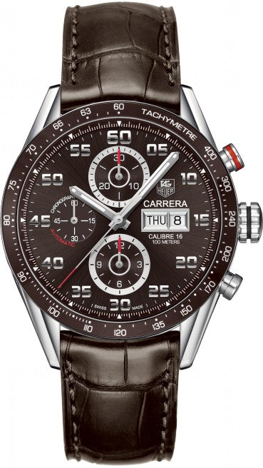 Tag Heuer Carrera Calibre 16 Brown Dial Men's Watch CV2A1S.FC6236