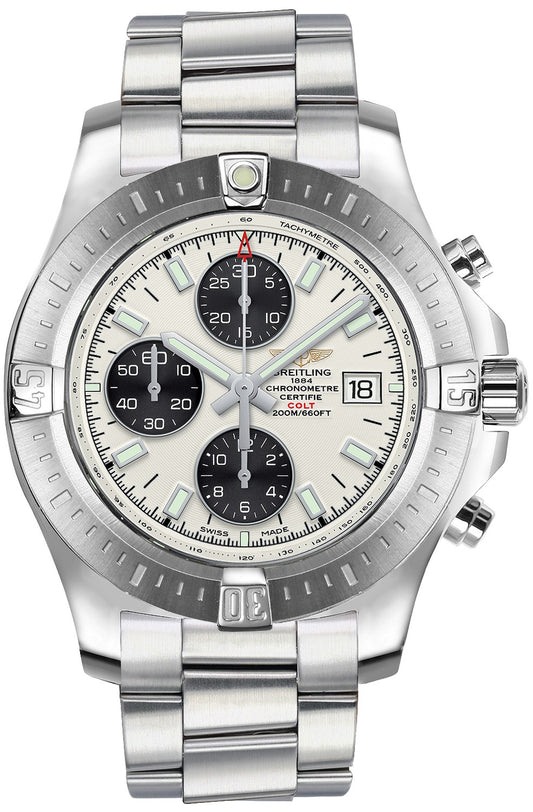 Breitling Colt Chronograph Automatic Silver Dial Men's Sport Watch A13388111G1A1