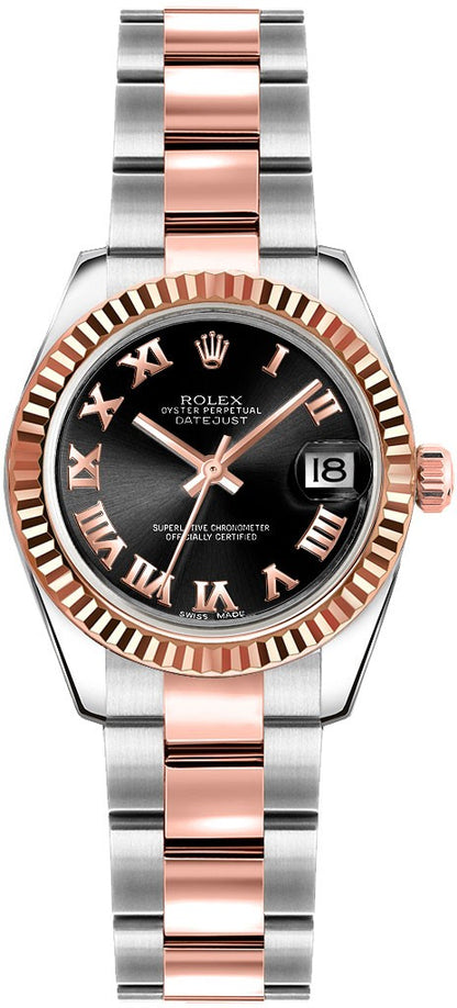 Rolex Lady-Datejust 26 Everose Rolesor Oyster Women's Watch 179171