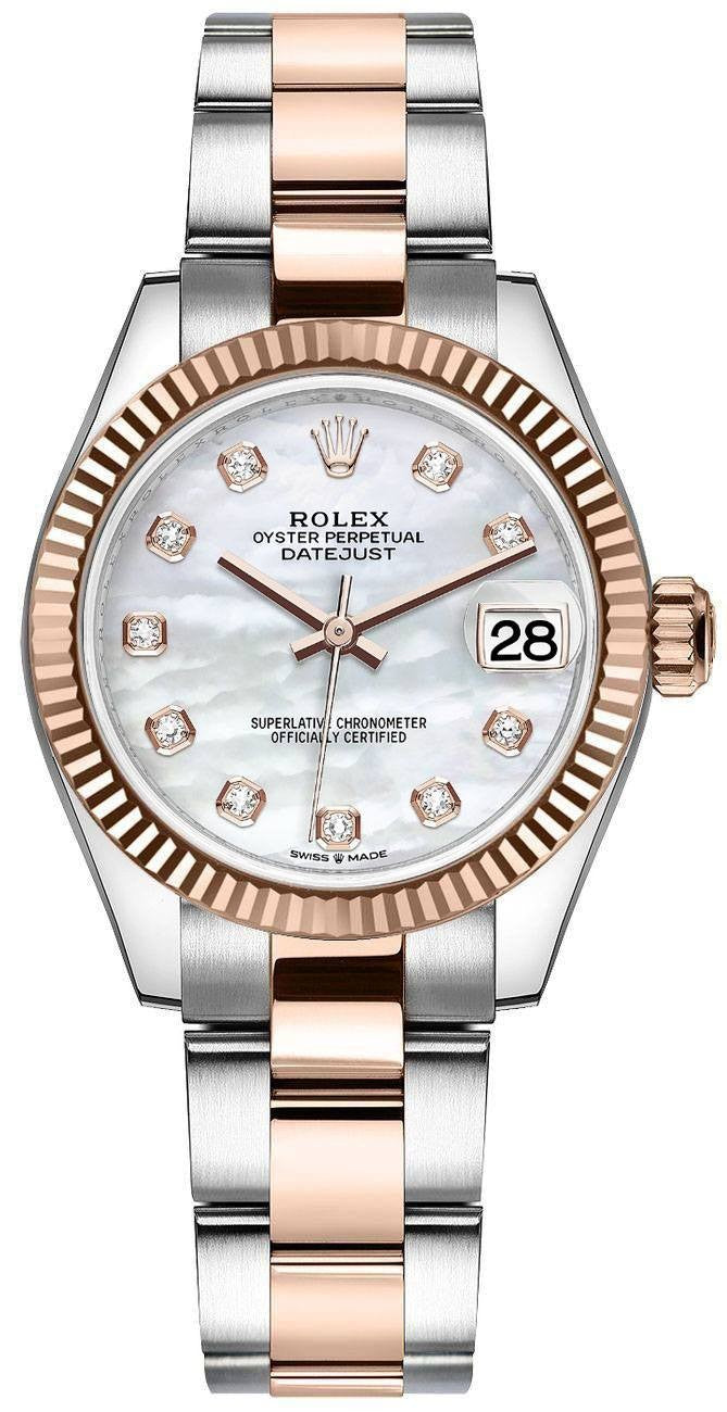 Rolex Datejust 31 White Mother of Pearl Women's Watch 278271-0025