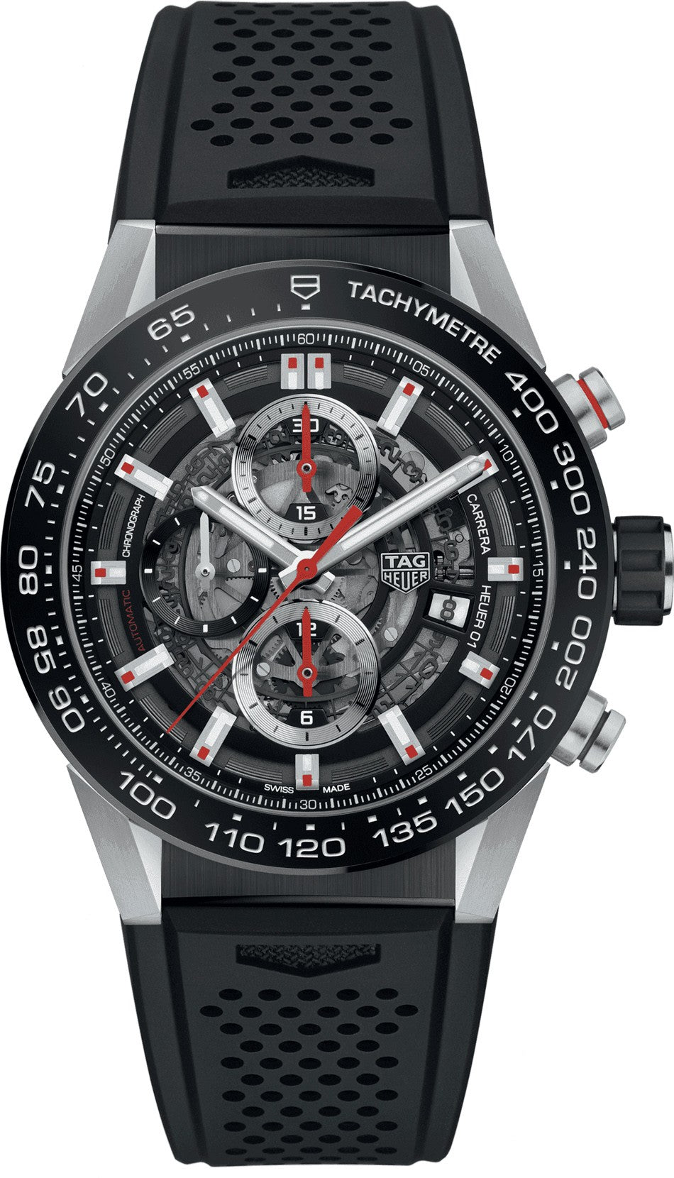 Tag Heuer Carrera Skeleton Black Dial Automatic Men's Watch CAR201V.FT6087