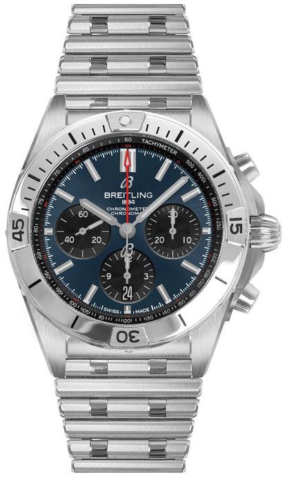 Breitling Chronomat B01 42 Blue Dial Men's Sport Watch AB0134101C1A1