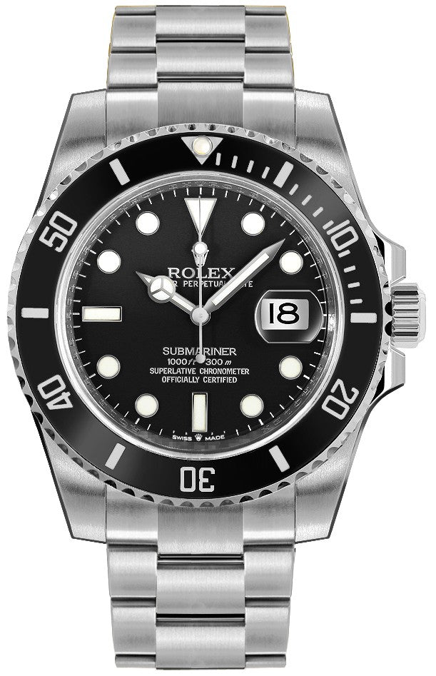 Rolex Submariner Date Black Dial Stainless Steel Men's Watch 126610LN-0001