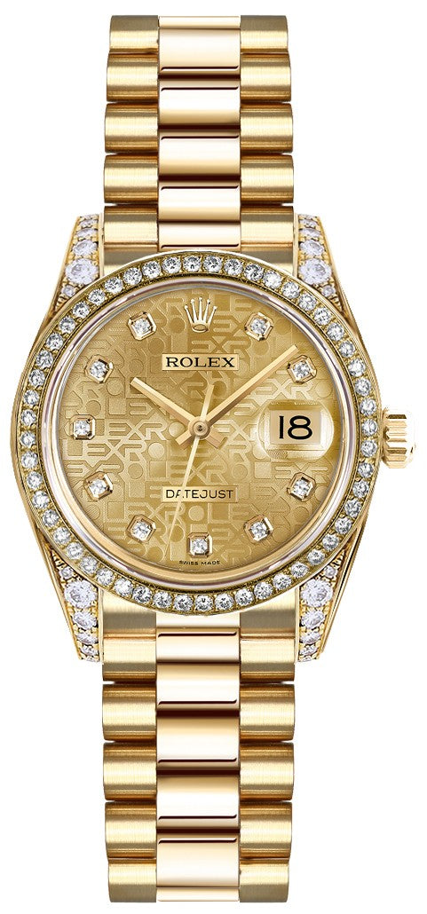 Rolex Lady-Datejust 26 Solid Gold Watch 179138