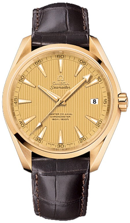 Omega Seamaster Aqua Terra Champagne Dial 18k Gold Men's Watch 231.53.42.21.08.001