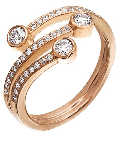 Diamond Ring, .53 Carat Diamonds on 14K Rose Gold