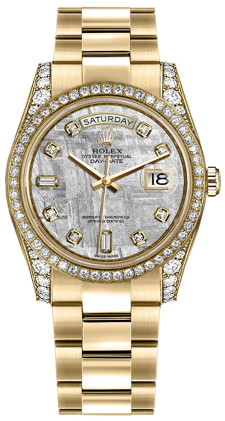 Rolex Day-Date 36 Diamond Yellow Gold Watch 118388-0127