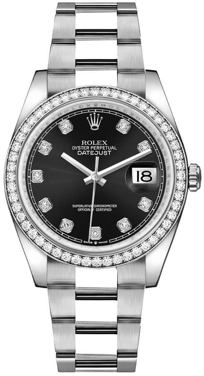 Rolex Datejust 36 Black Diamond Dial Unisex Watch 126284RBR-0020