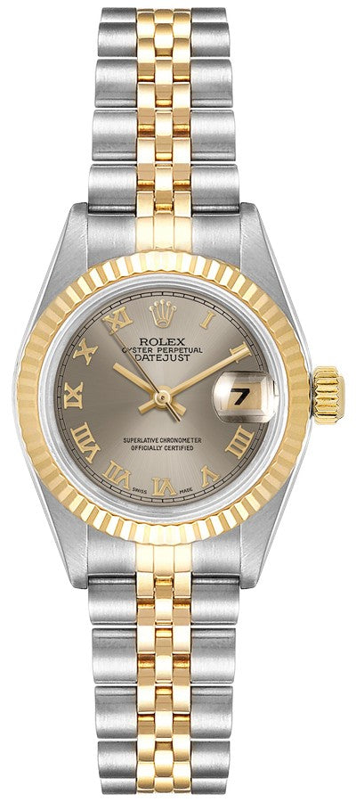 Rolex Lady-Datejust 26 Grey Roman Dial Women's Watch 79173