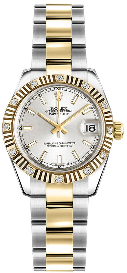 Rolex Lady-Datejust 26 Silver Dial Women's Watch 179313