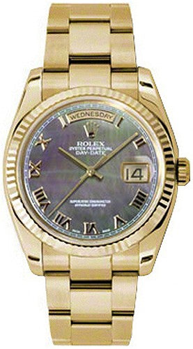 Rolex Day-Date 36 Fluted Bezel Swiss Watch 118238