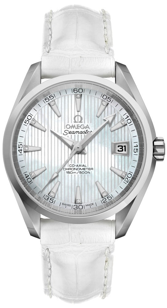 Omega Seamaster Aqua Terra White Pearl & Diamond Men's Watch 231.13.39.21.55.001