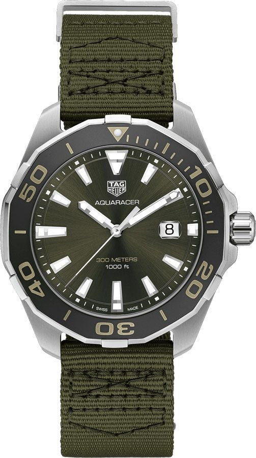 Tag Heuer Aquaracer Khaki Green Men's Watch WAY101E.FC8222