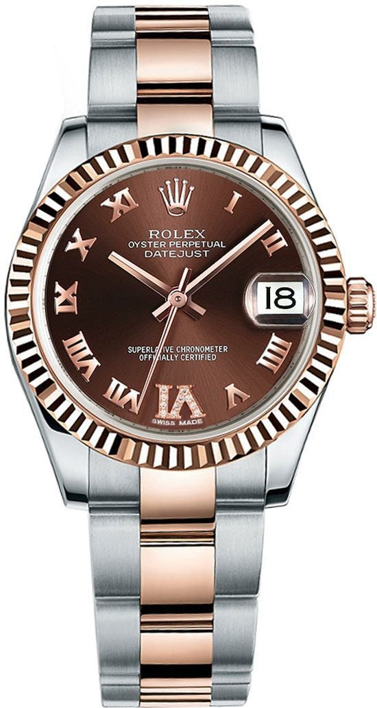 Rolex Datejust 31 Brown Chocolate Dial Watch 178271-0075