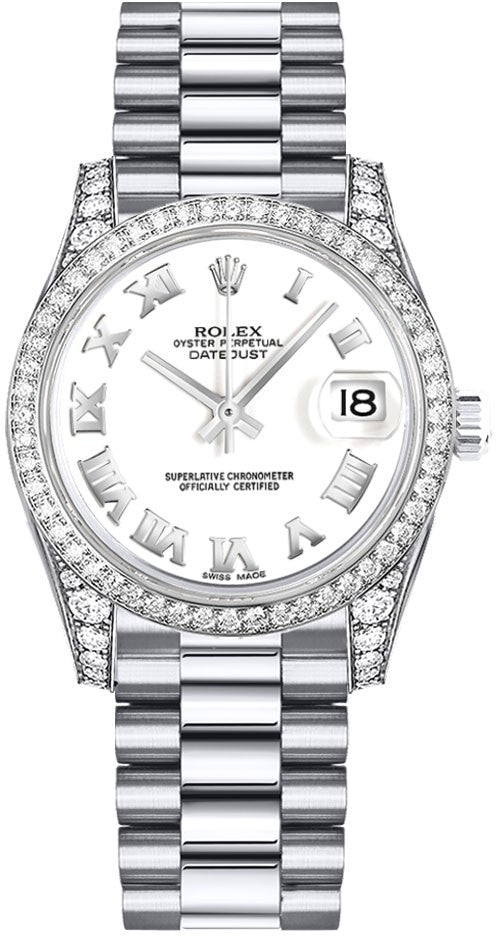 Rolex Datejust 31 White Dial Diamond Watch 178159-0066