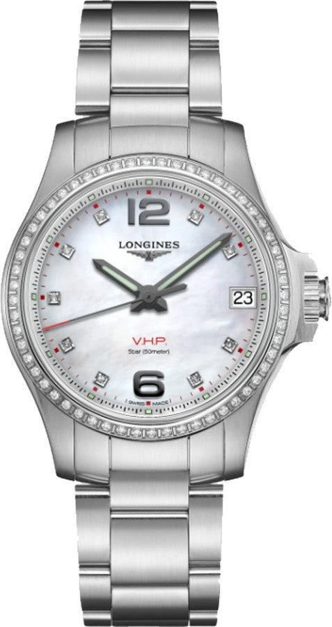 Longines Conquest V.H.P. Mother of Pearl Women's Watch L3.316.0.87.6