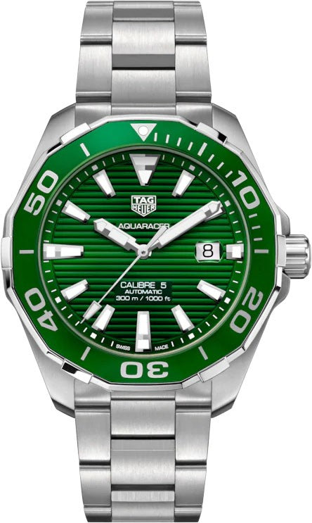 Tag Heuer Aquaracer Automatic 43mm Green Dial Men's Watch WAY201S.BA0927