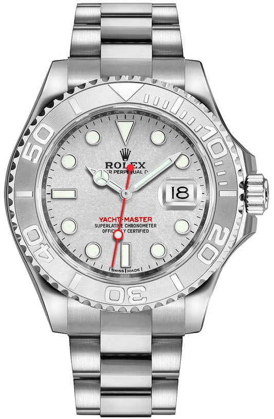 Rolex Yacht-Master 40 Platinum Bezel Oystersteel Men's Watch 116622-0002