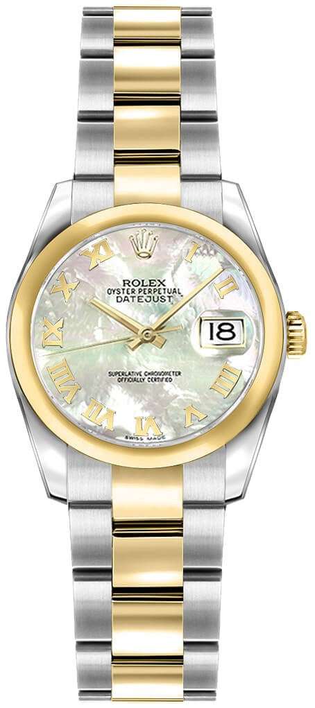 Rolex Lady-Datejust 26 Mother of Pearl Roman Dial Women's Watch 179163