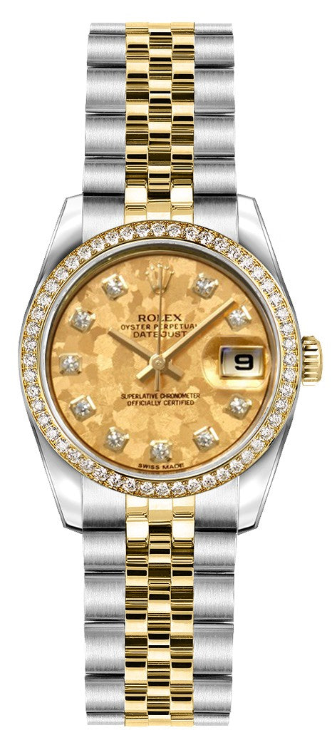 Rolex Lady-Datejust 26 Steel & Gold Jubilee Bracelet Watch 179383