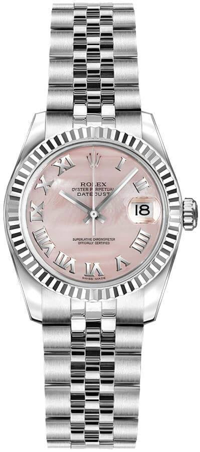 Rolex Lady-Datejust 26 Pink Mother of Pearl Dial Women's Watch 179174