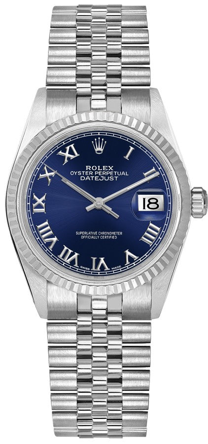 Rolex Datejust 31 Blue Roman Dial Women's Watch 78274